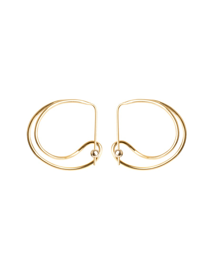 Bar Jewellery Crossed Paths Earrings – Gold-Plated Silver