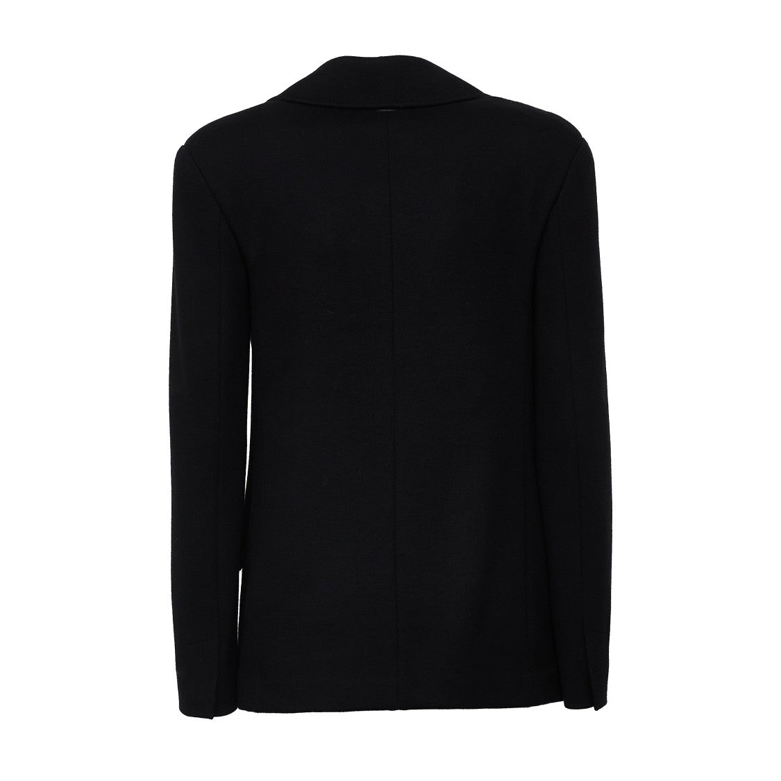Max Mara Gloria Black Double-Breasted Wool-Cotton Blazer