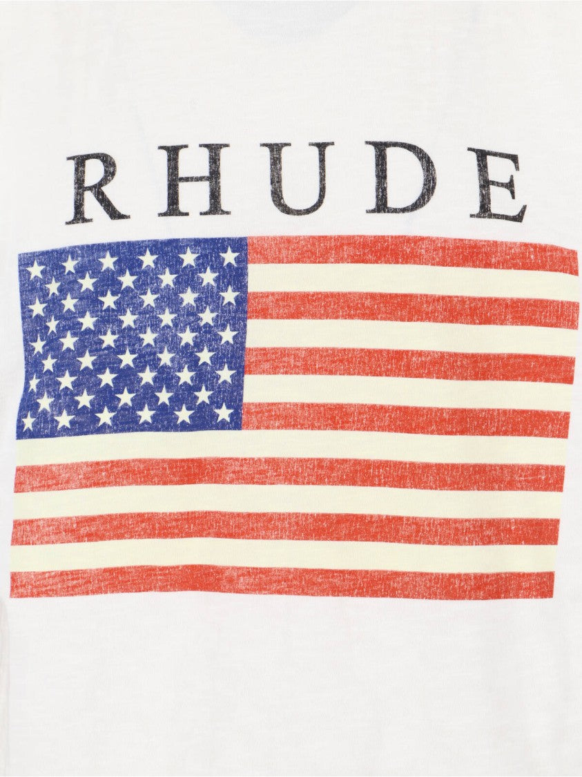 Rhude Classic White T-Shirt With Minimalist Design