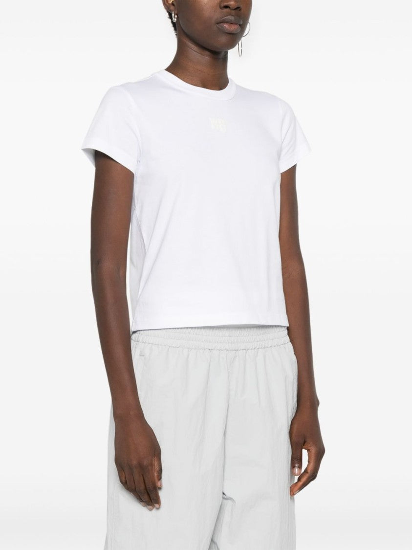 Alexander Wang Logo-Print Cotton T-Shirt With Crew Neck