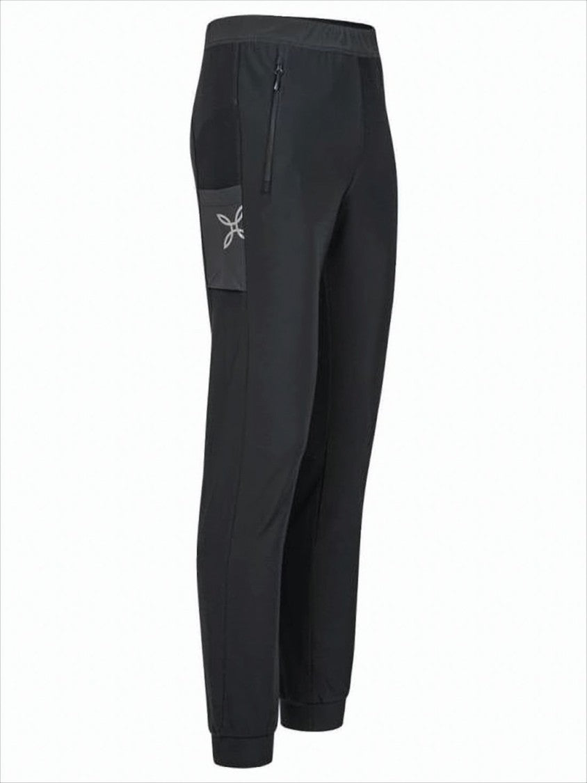 Montura Fitted Straight Pants With Elastic Waistband And Zippered Pockets