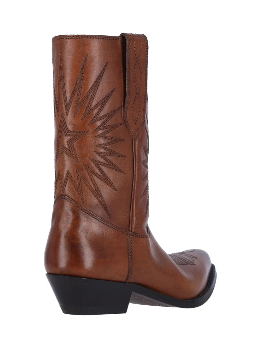 Golden Goose "Wish Star" Ankle Boots – Brown