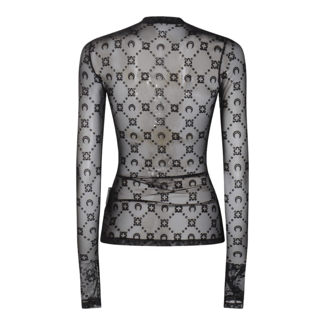 Marine Serre Sheer Mesh Crescent Moon Floral Top