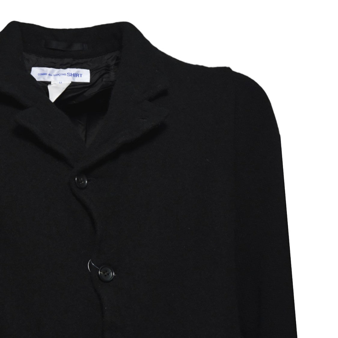 Comme Des Garçons Black Wool Single-Breasted Jacket
