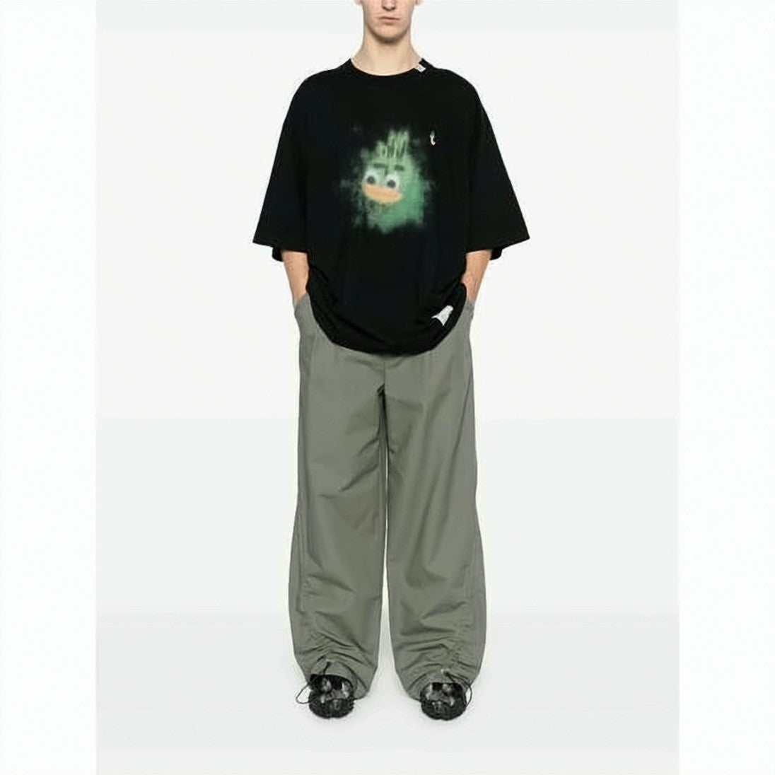 Maison Mihara Yasuhiro Oversized Short-Sleeve T-Shirt With Cartoon Graphic