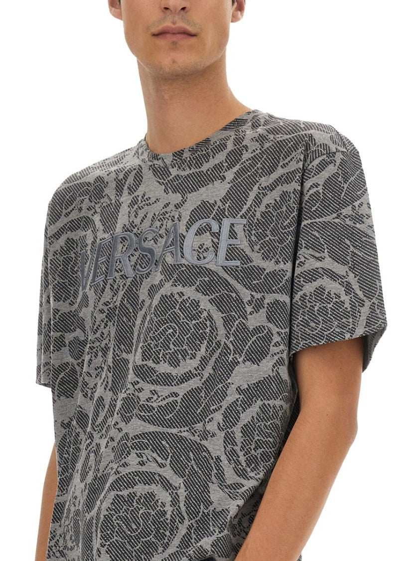 Versace Silhouette Baroque Logo T-Shirt