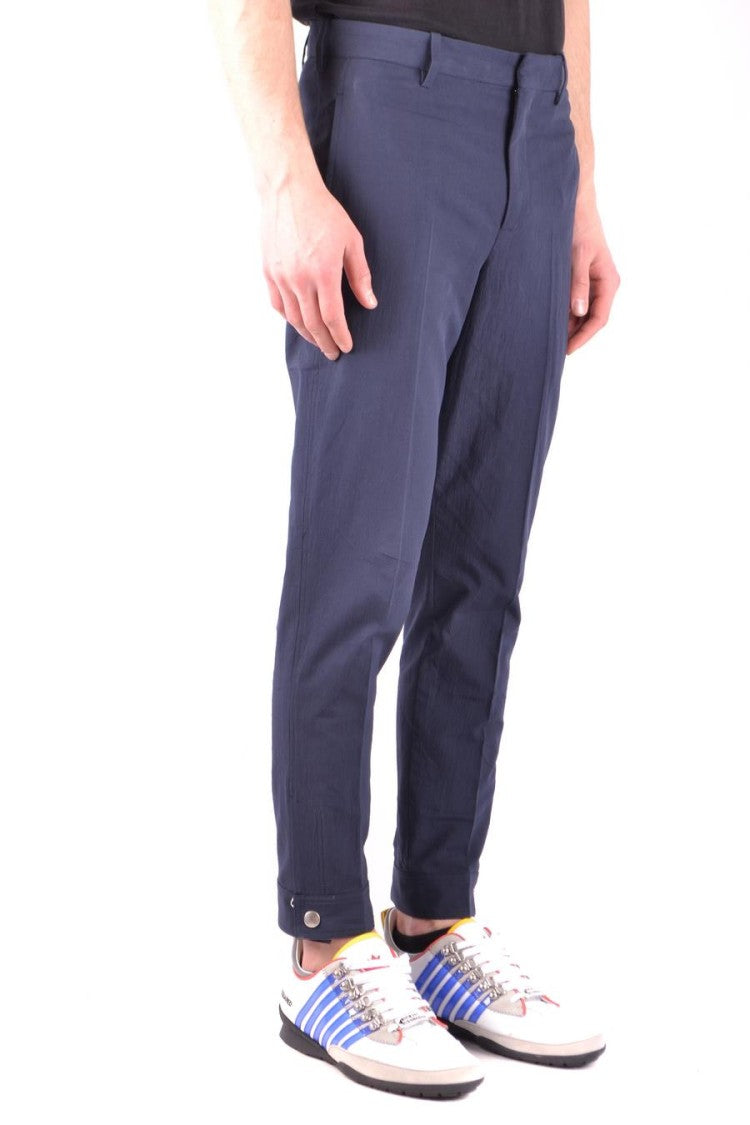 Neil Barrett Navy Trousers With Subtle Logo