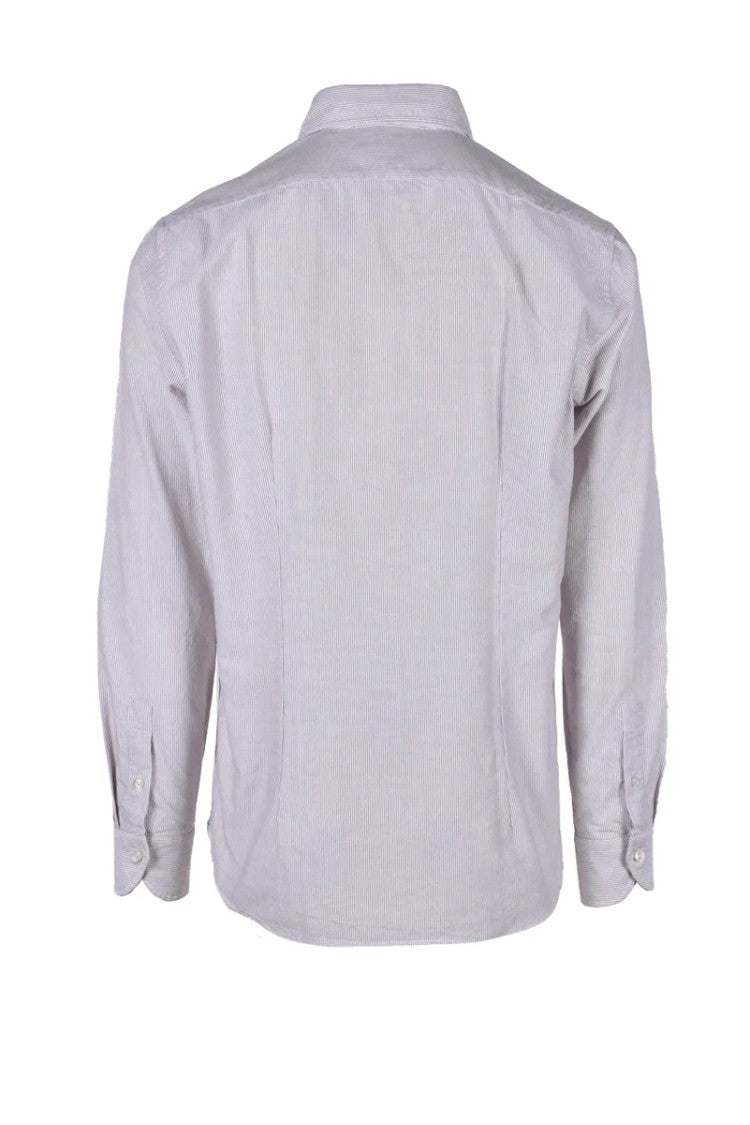 Baturo White Tailored Cotton Shirt