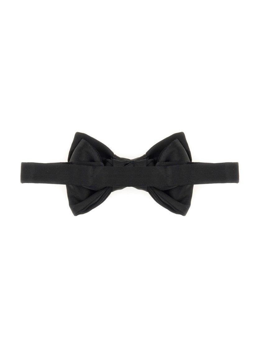 Tom Ford Black Silk Mulberry Structured Bow Tie