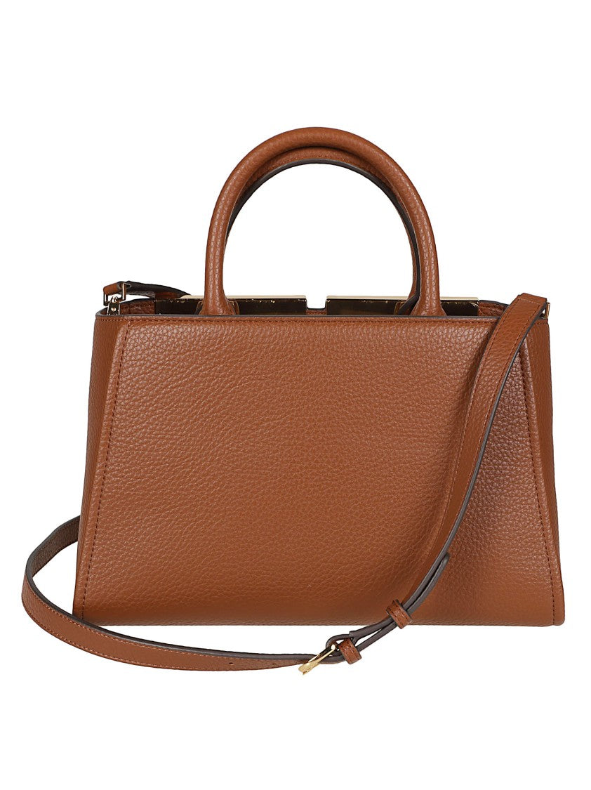 Elisabetta Franchi Structured Handbag With Geometric Embossing And Dual Carry Options