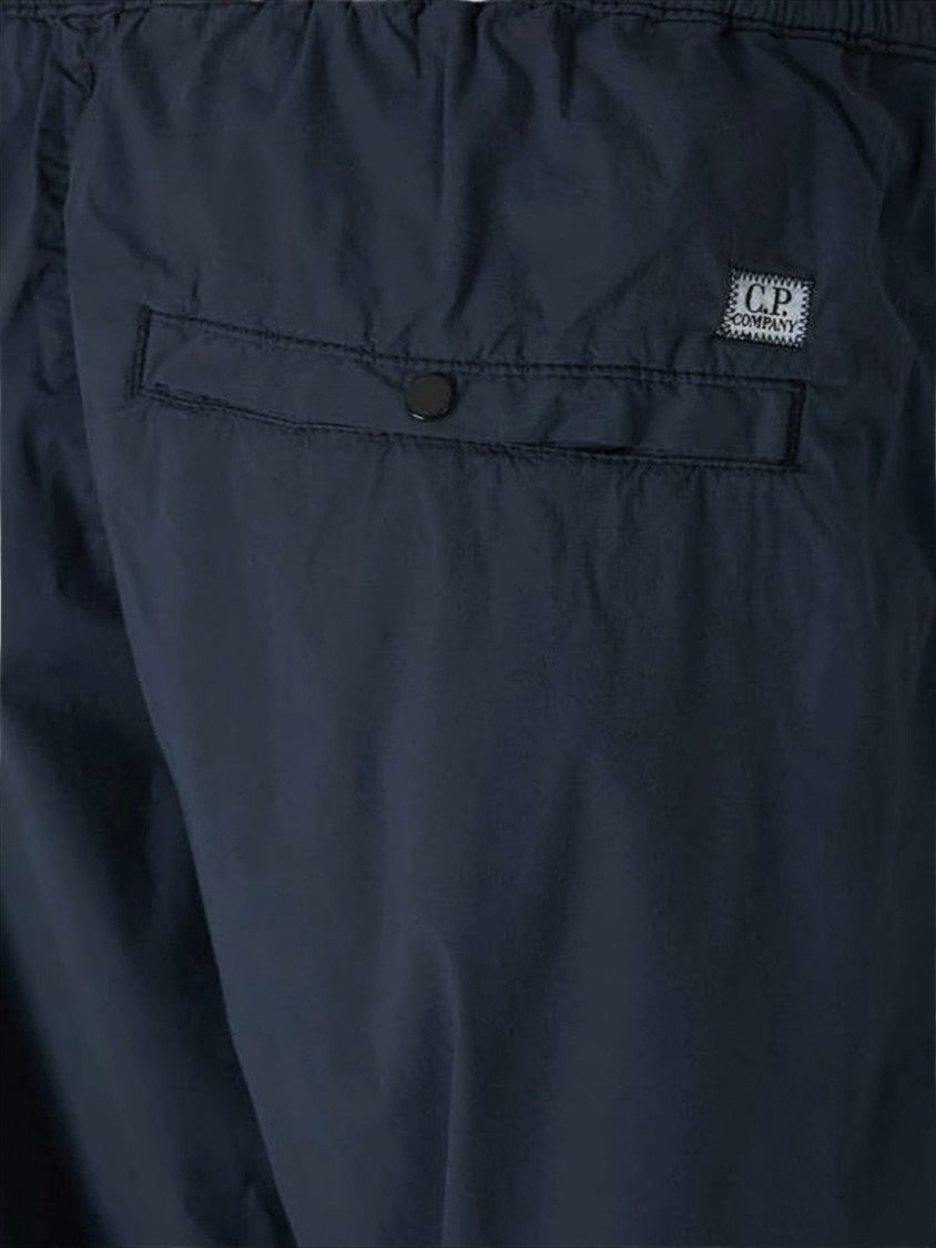 C.P. Company Structured Blue Straight Pants With Cargo Pockets