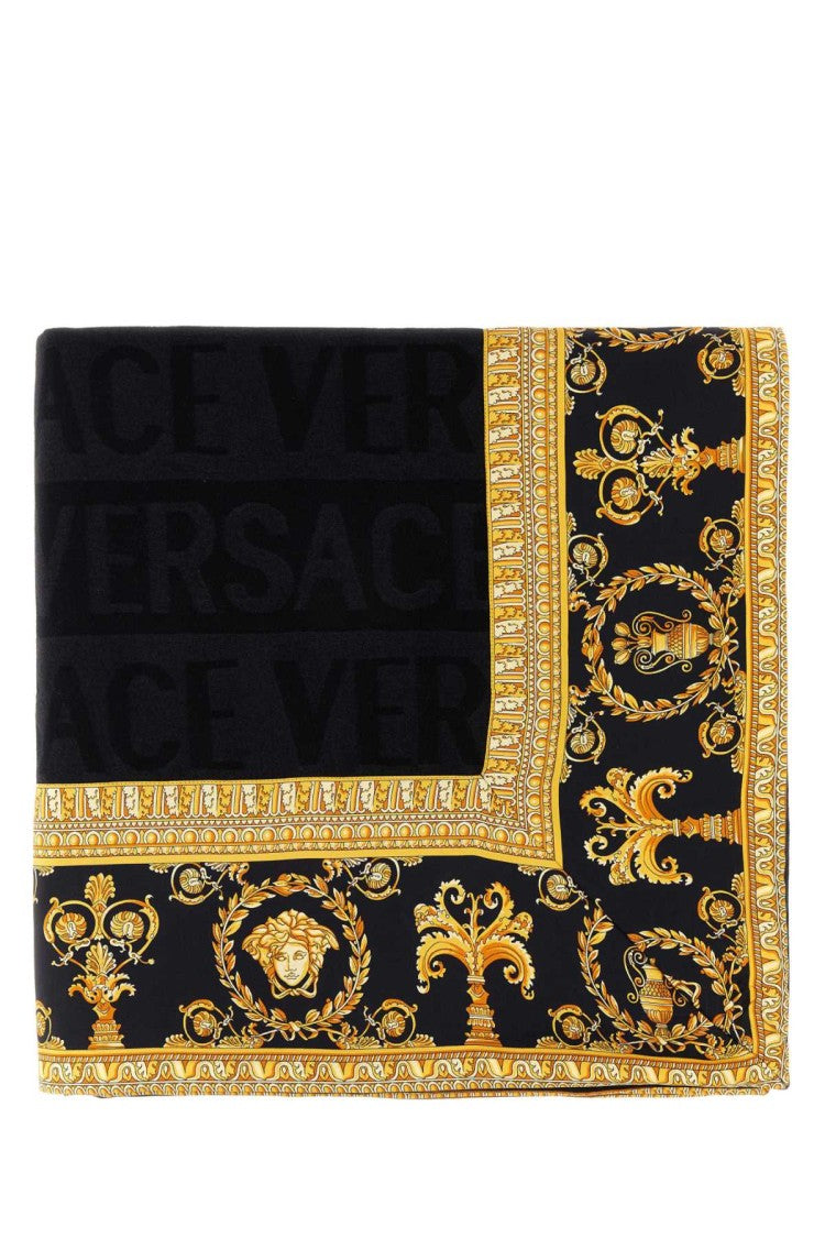 Versace Embroidered Wool And Silk Baroque Blanket