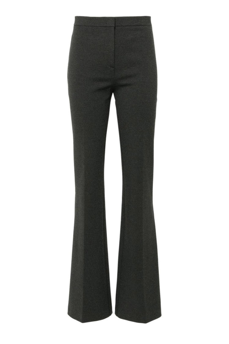 Pinko Flared Grey Trousers With Tailored Silhouette