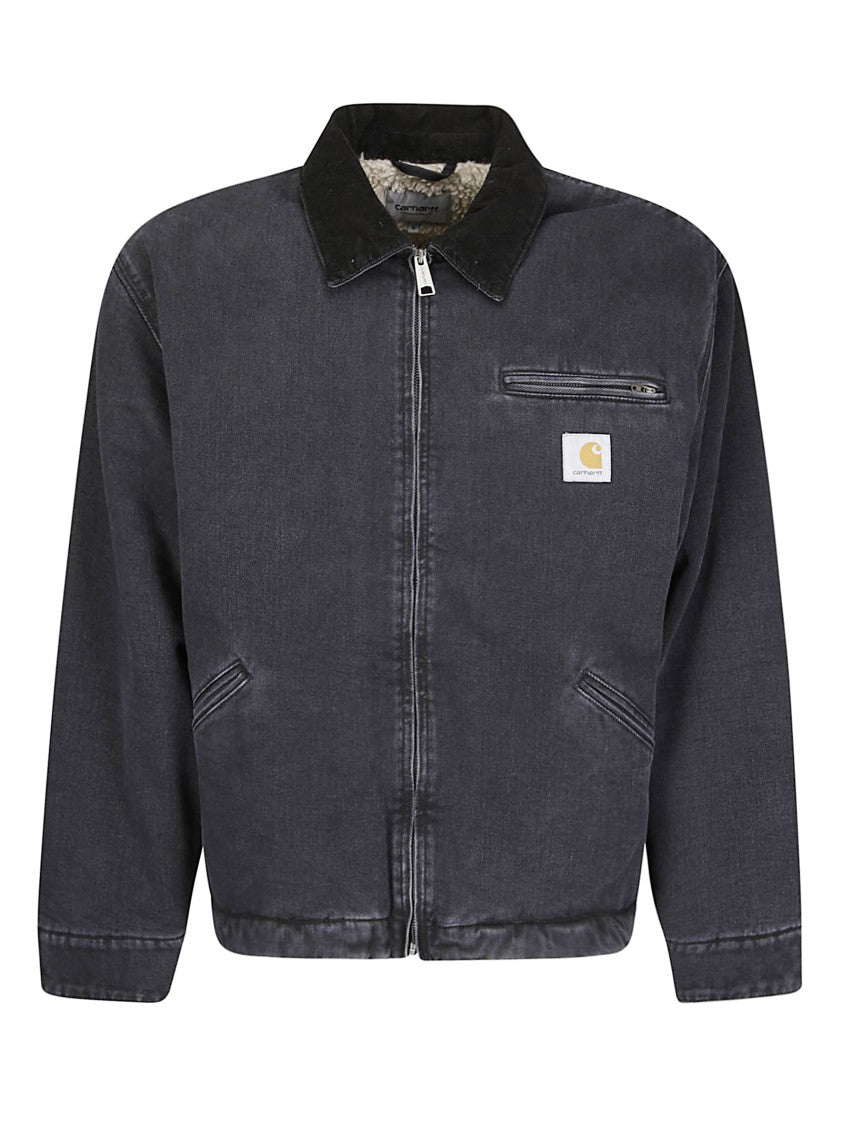 Carhartt Wip Denim Jacket With Zip Closure And Contrasting Collar