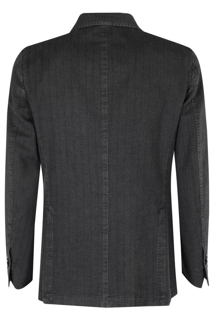 Santaniello Yarn-Dyed Resca Blazer Jacket