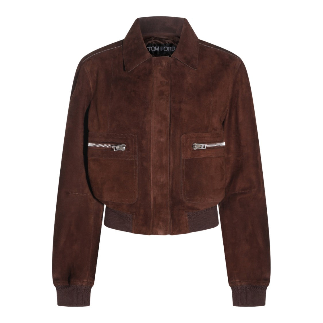 Tom Ford Cropped Brown Suede Jacket