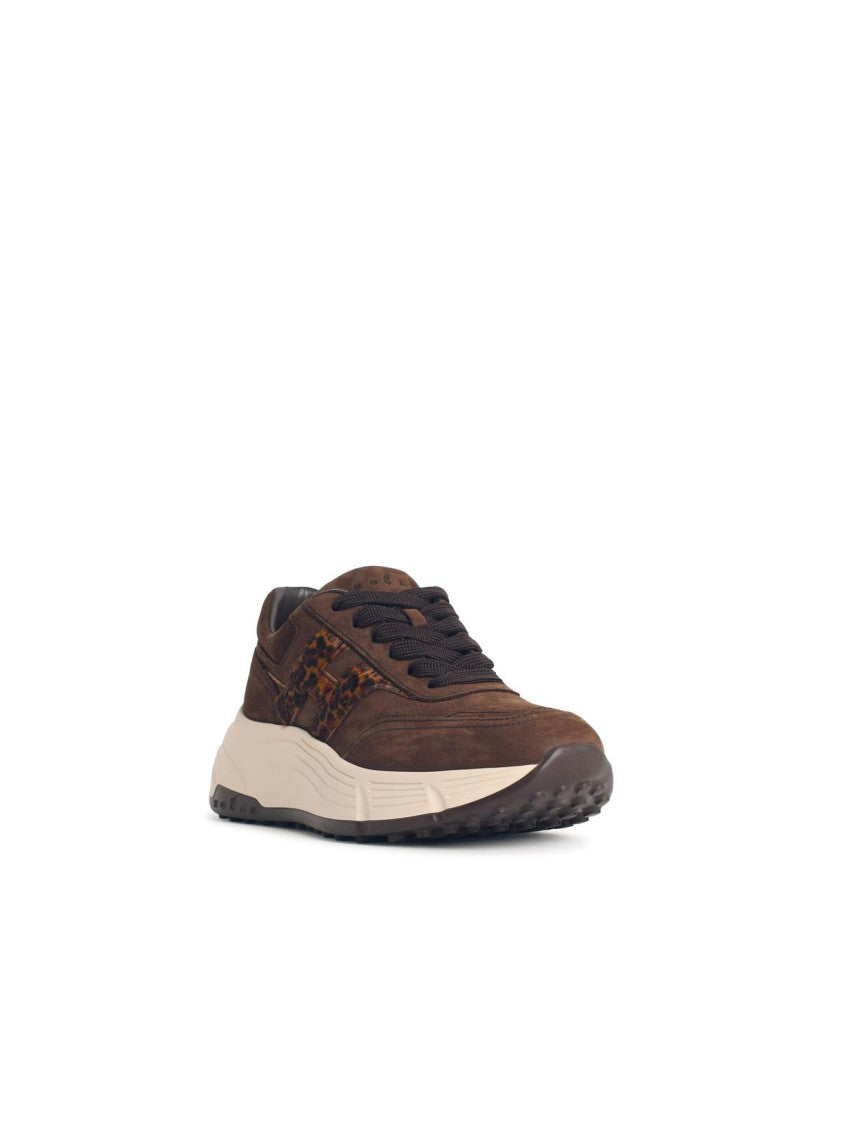 Hogan 'Hi-Fi' Brown Suede Sneakers
