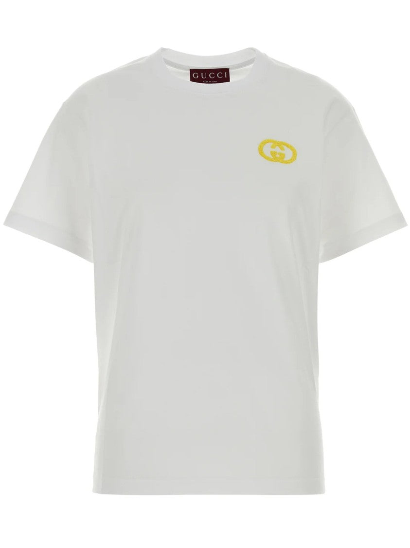 Gucci White Regular Medium Cotton Logo T-Shirt