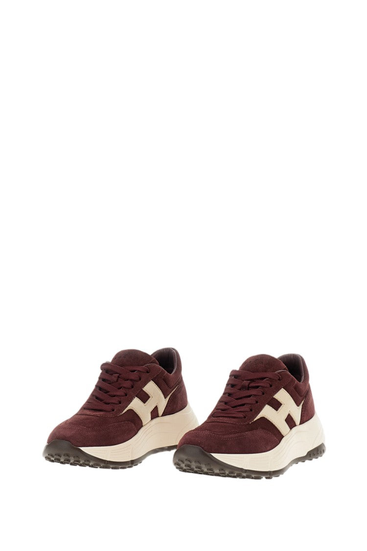 Hogan Red Suede Leather Ultralight Sneakers