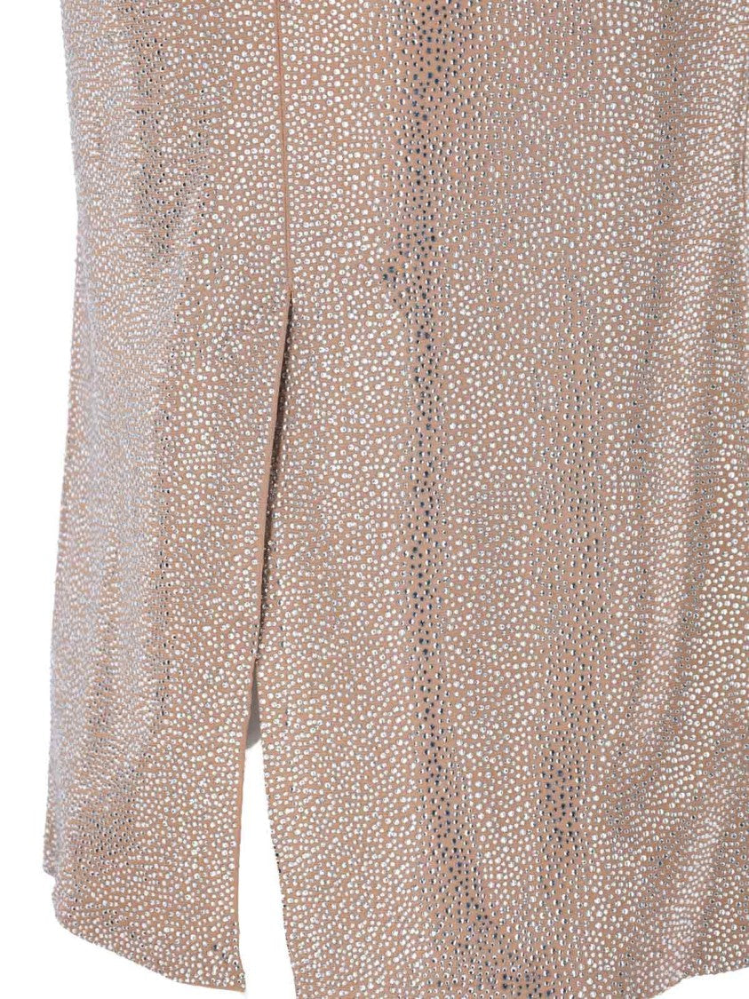 Giuseppe Di Morabito Strass Midi Skirt – Beige