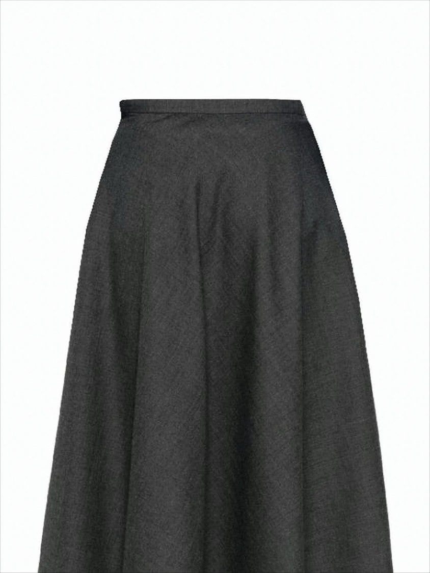 Gucci Flared Midi Skirt With Smooth Waistband