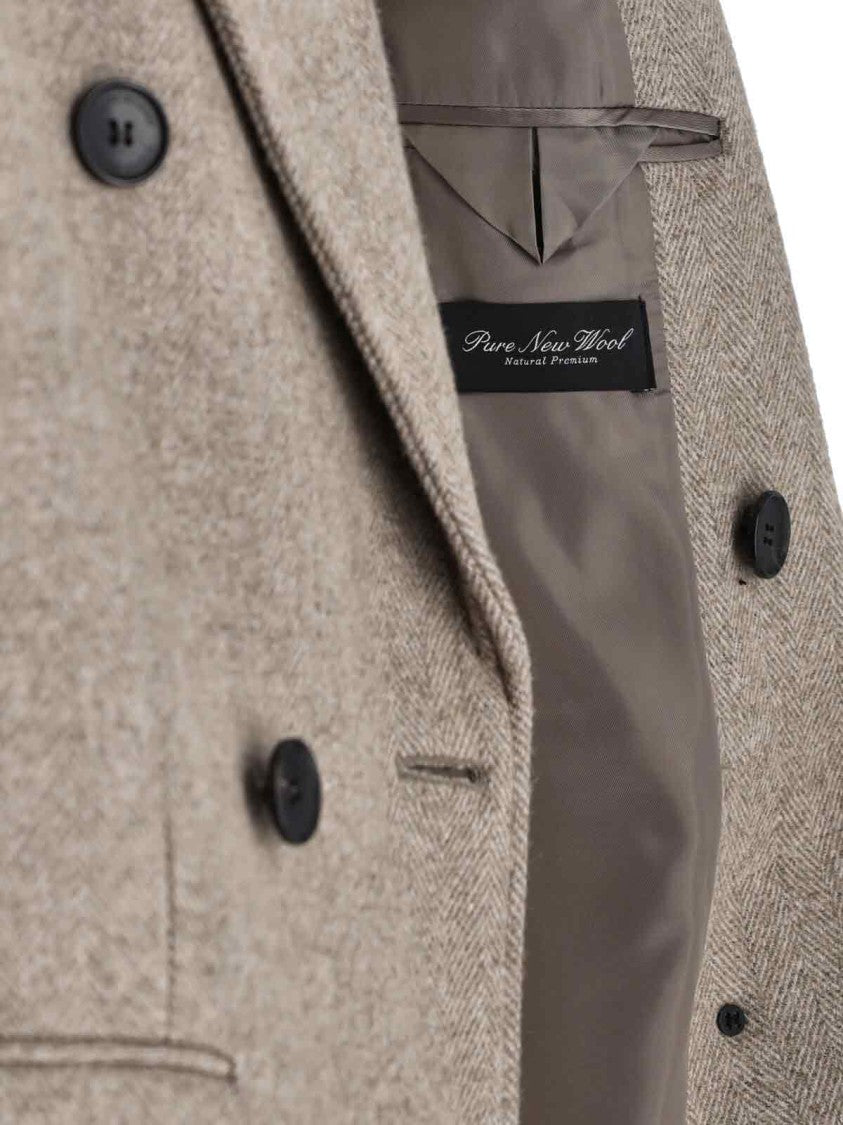 Dunst Double-Breasted Wool Coat – Beige