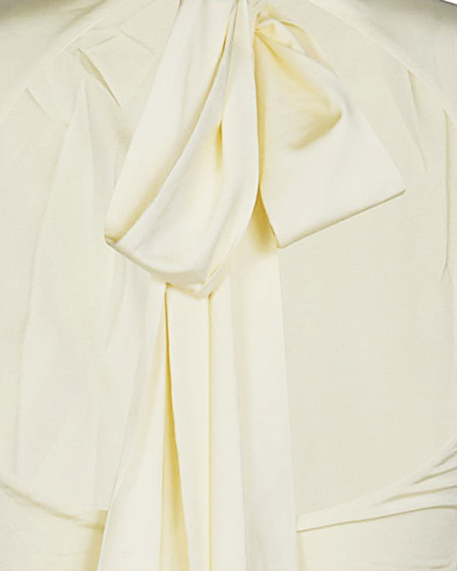 Self-Portrait Draped Jersey Yellow Dress