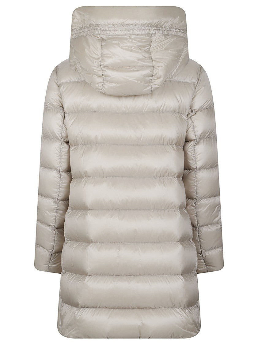 Moncler Suyenne Midi Quilted High-Collar Down Jacket