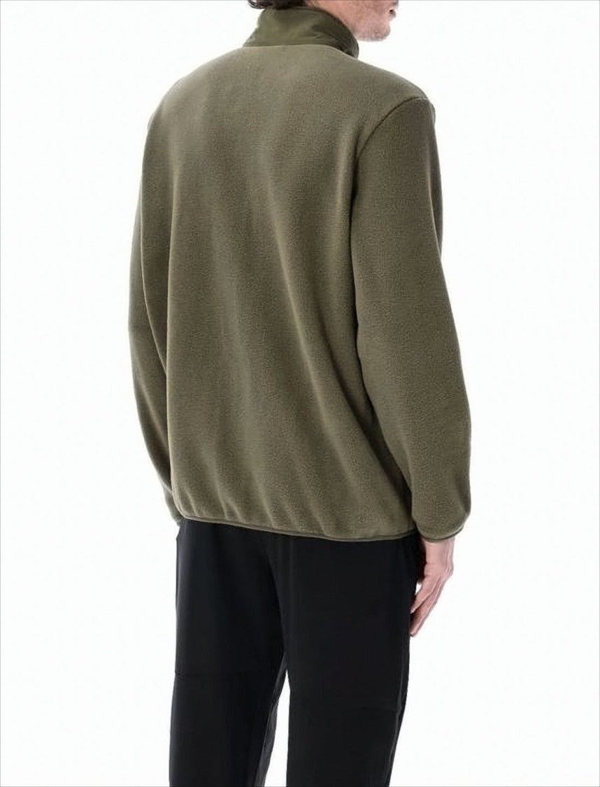 Patagonia Textured Fleece Jacket With Smooth Fabric Chest Pocket