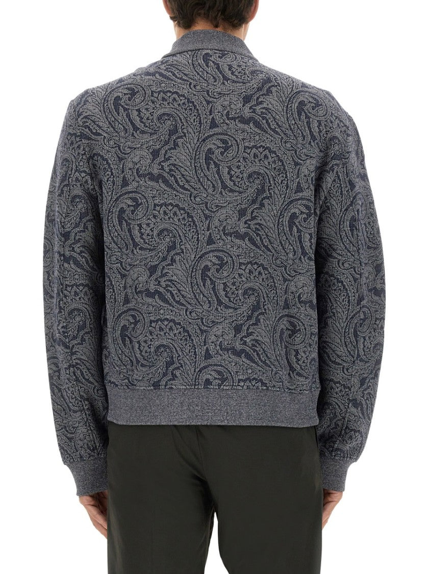 Etro Jacquard Bomber Jacket Featuring Paisley Pattern