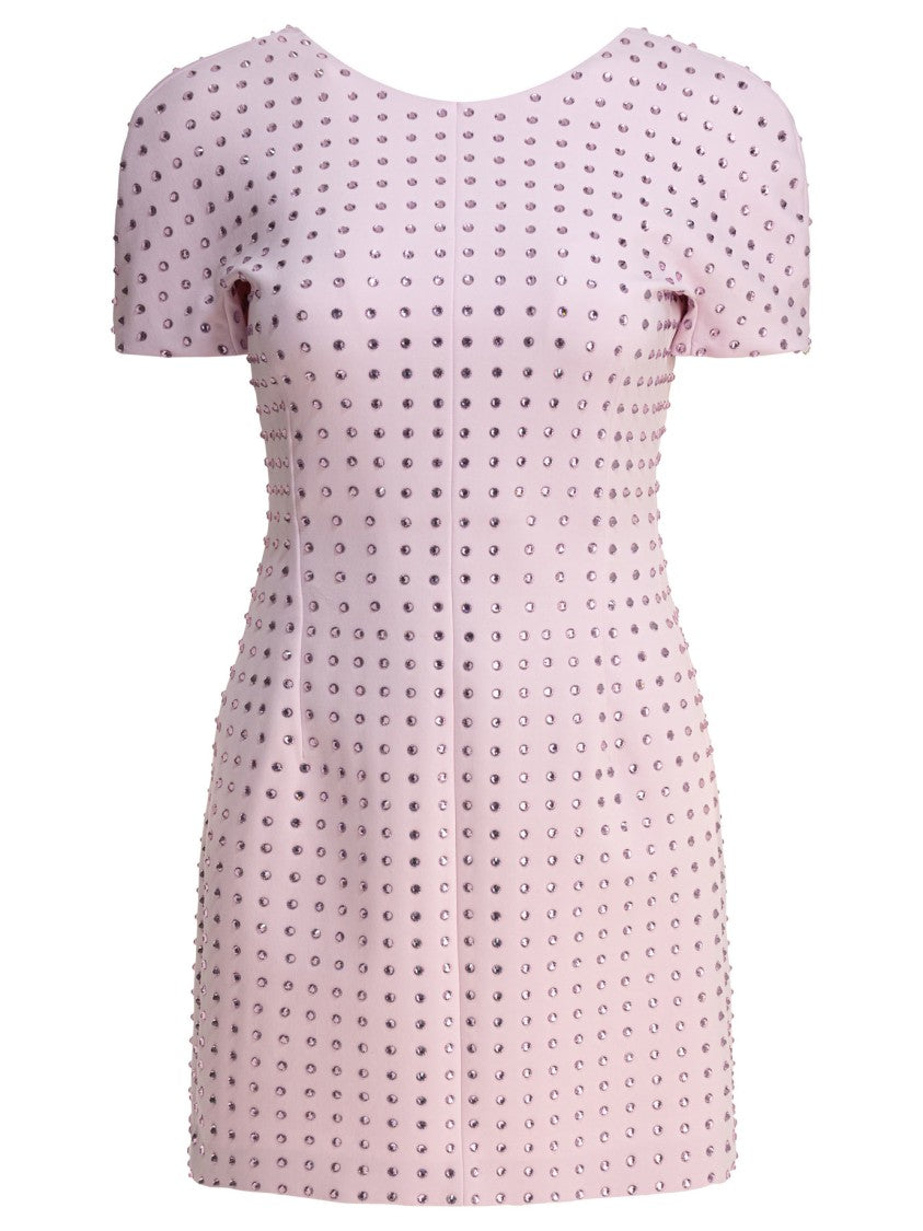 Max Mara Fitted Pink Dress With Embellishments