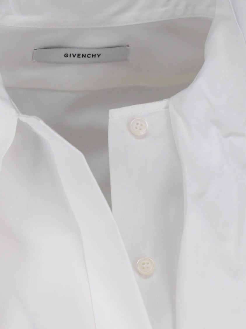Givenchy White Bow-Detail Cotton Shirt