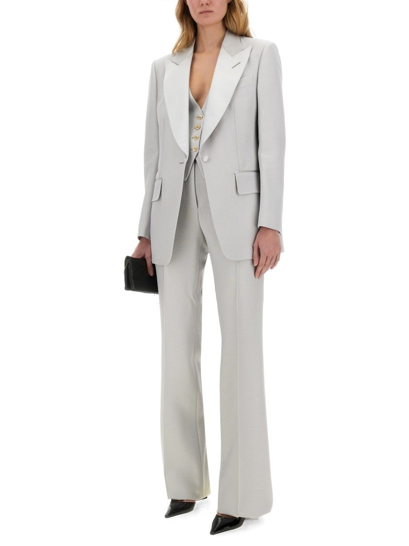 Tom Ford Wide Leg Tuxedo Tailored Pants