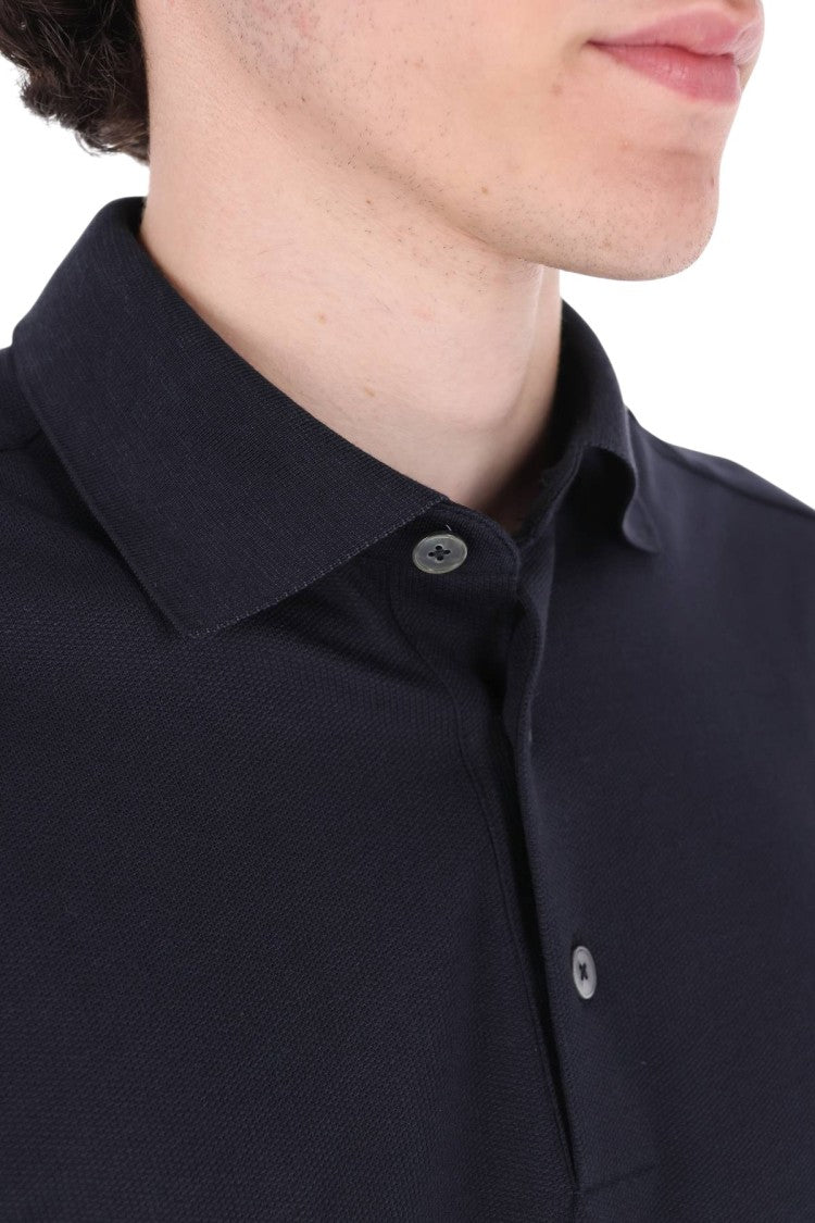 Zegna Cotton-Silk Polo Shirt