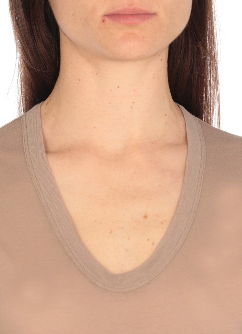 Rick Owens Beige Cotton Sleeveless Top