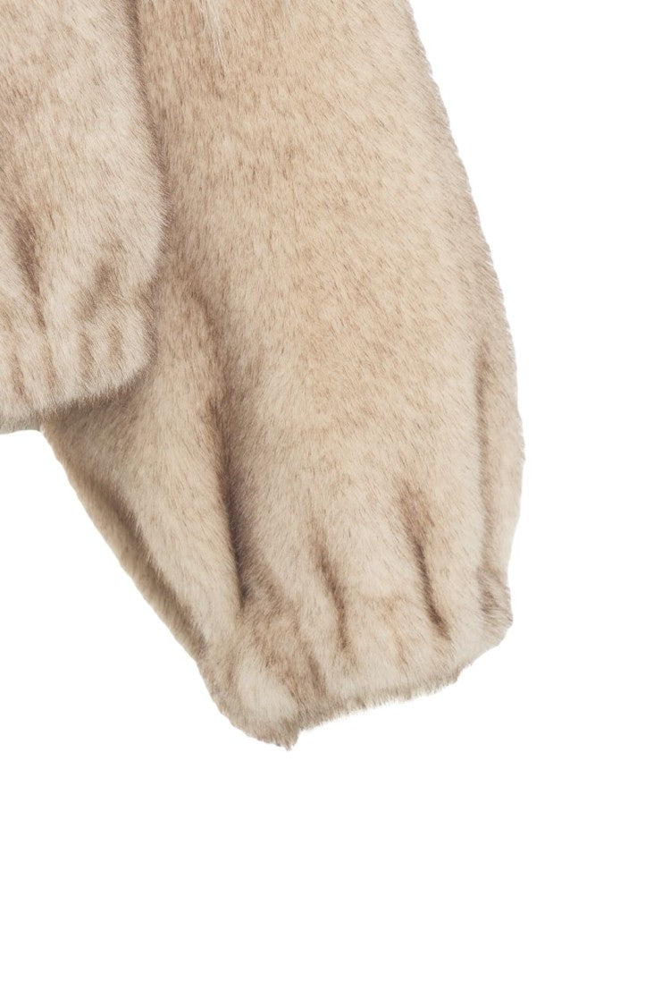 Bully Faux Fur Jacket With Textured Contrasts