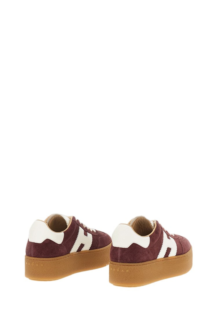 Hogan Red H698 Suede Sneakers