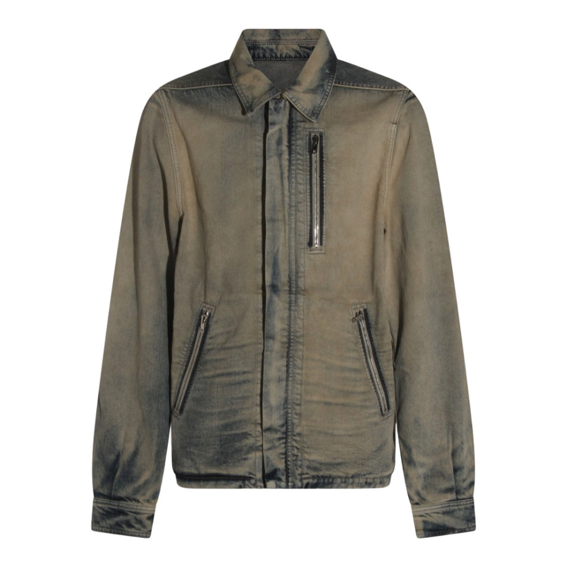 Drkshdw By Rick Owens Gradient Washed Effect Jacket With Classic Collar