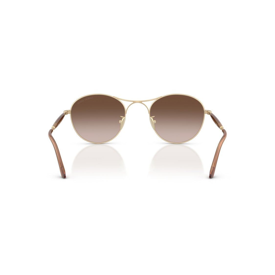 Giorgio Armani 0Ar6177 Round Gradient Brown Sunglasses With Gold-Tone Steel Frame
