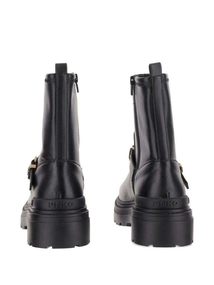 Pinko Ankle-High Leather Boots