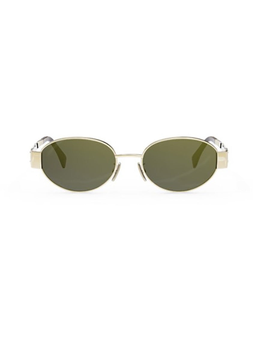Celine Metallic Cl40235u Oval Metallic Sunglasses