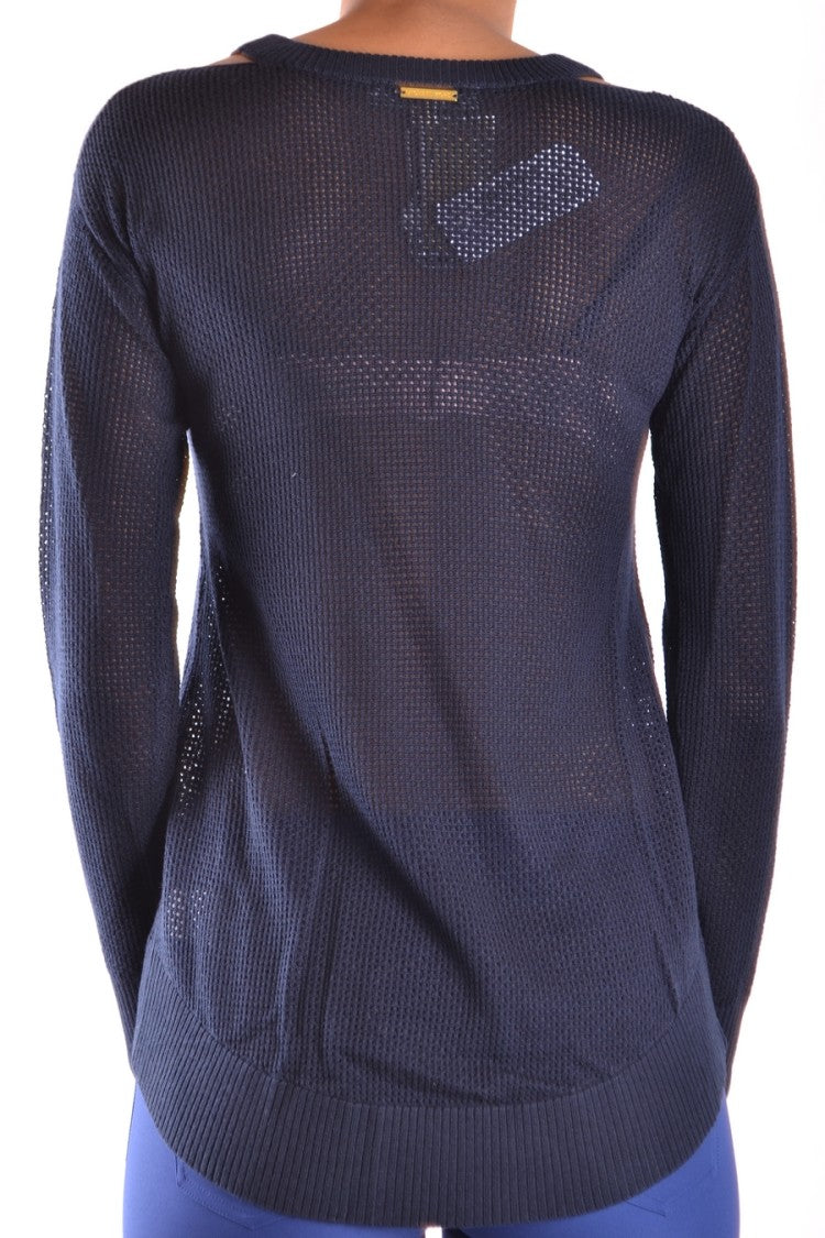 Michael Kors Relaxed Fit Blue Knit Sweater