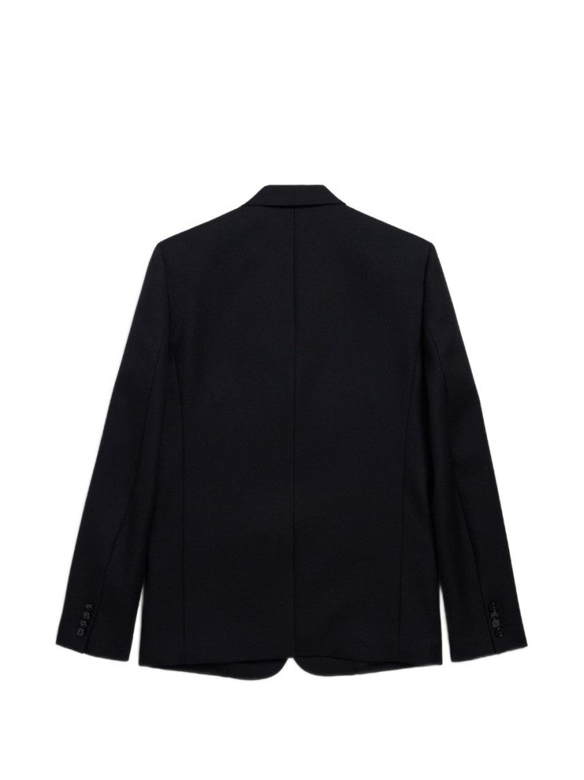 Balenciaga Black Wool Gabardine Slim Fit Single-Breasted Jacket