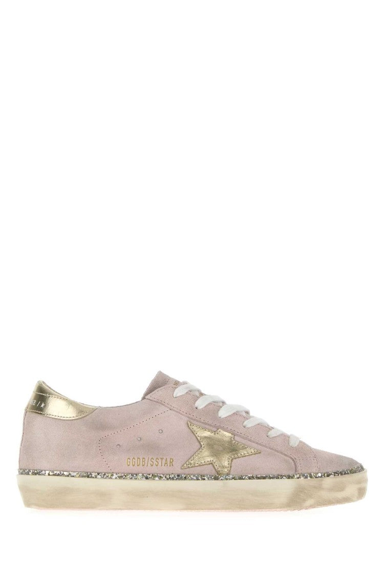Golden Goose Pink Suede Super Star Sneakers
