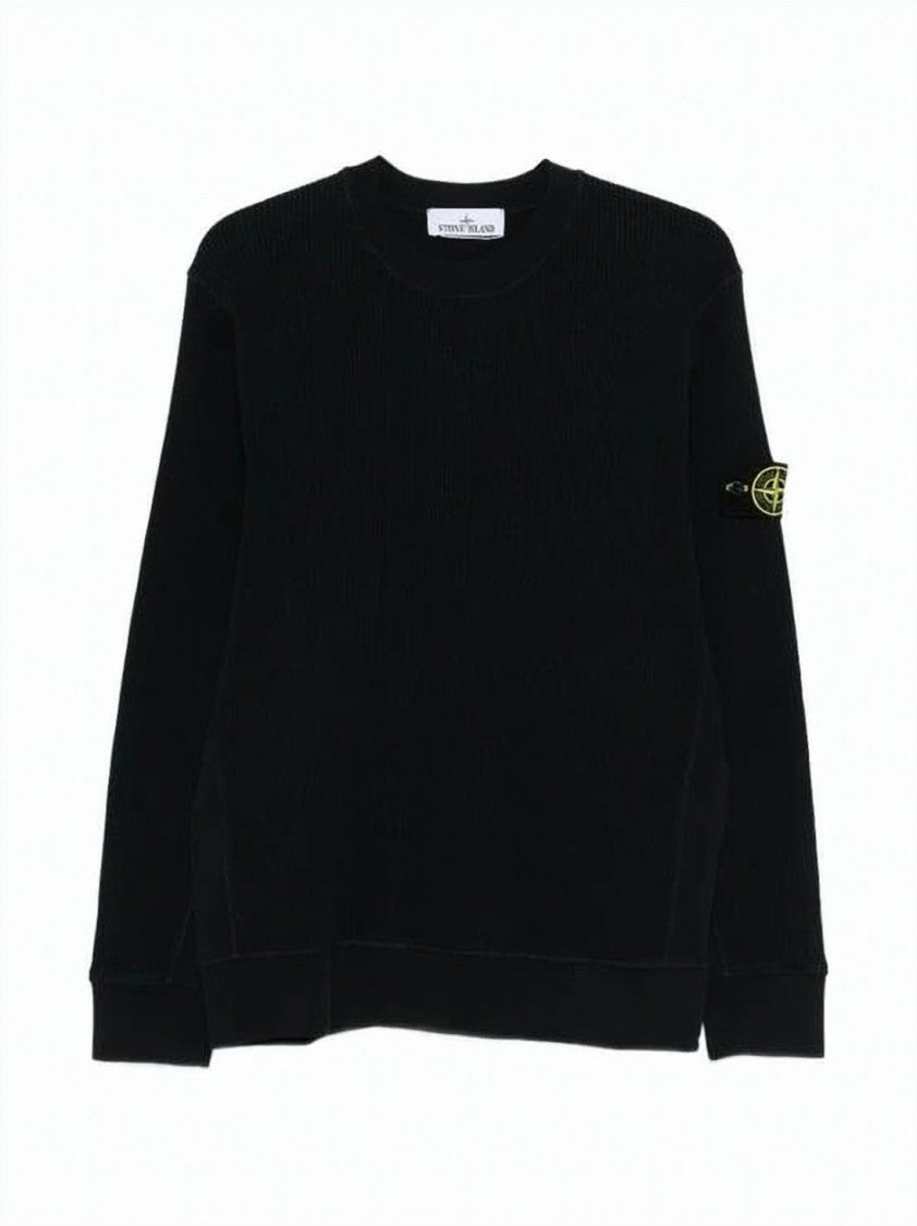 Stone Island Textured Knit Long-Sleeve Shirt