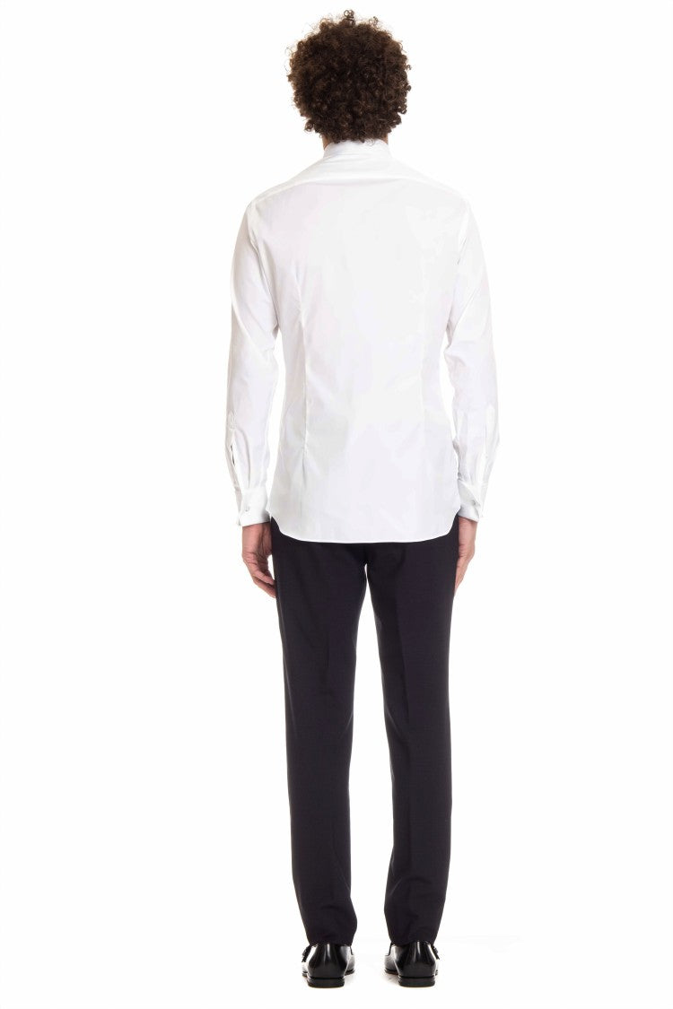 Lardini Ceremony Shirt With Covered Buttons