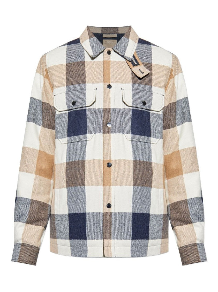 Woolrich Plaid Button-Up Shirt With Chest Pockets
