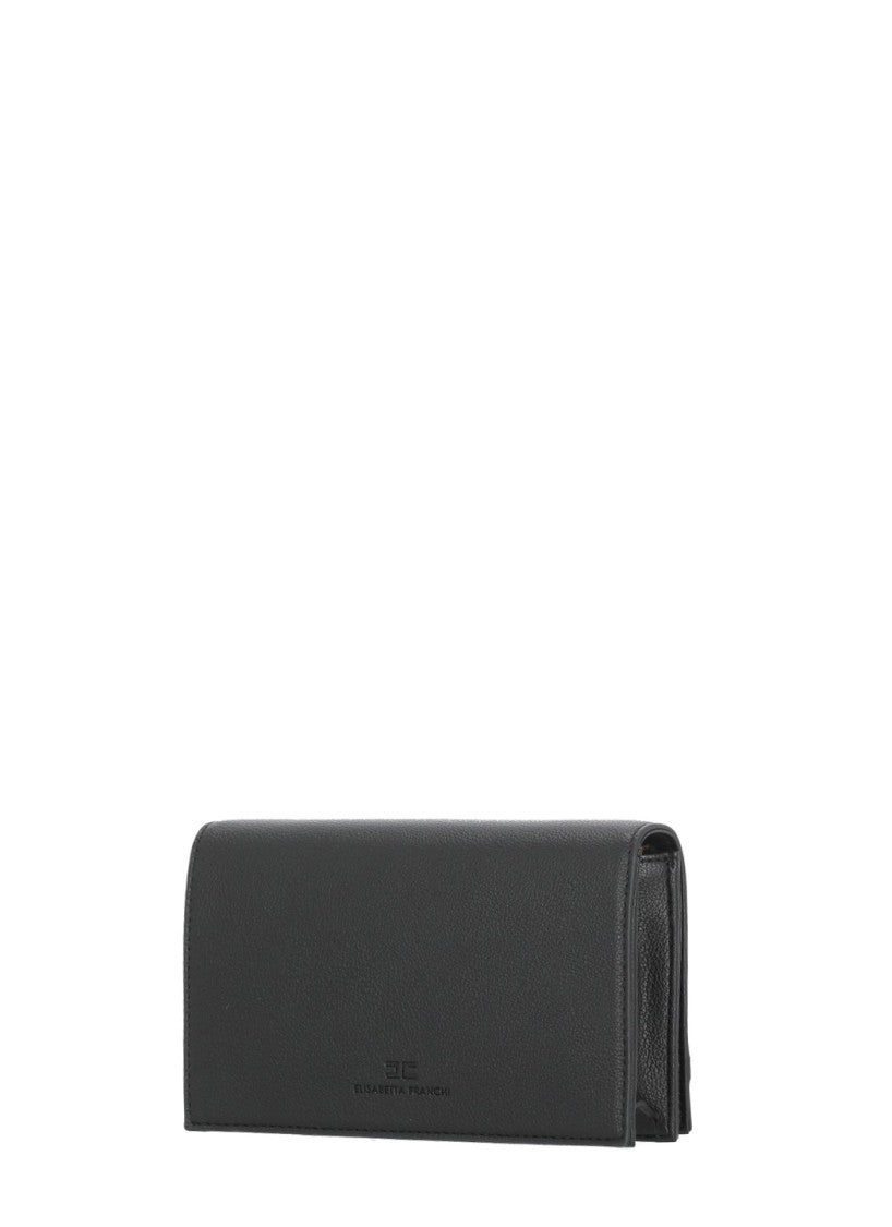 Elisabetta Franchi Rectangle Shoulder Bag With Magnetic Closure And Chain Strap