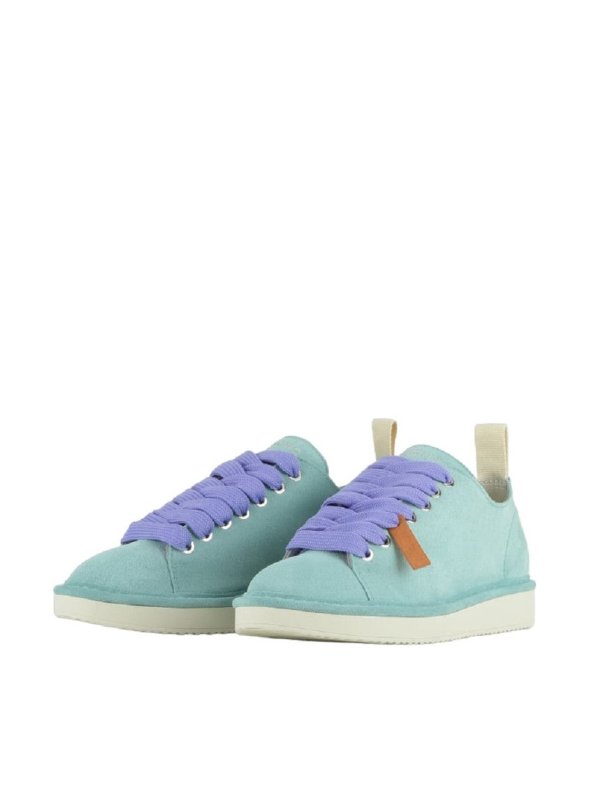 Panchic Aquamarine Suede Low-Top Sneakers Lilac Accents