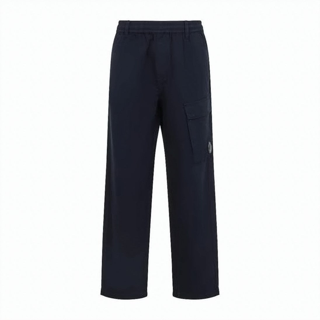 C.P. Company Navy Cotton Linen Straight Pants